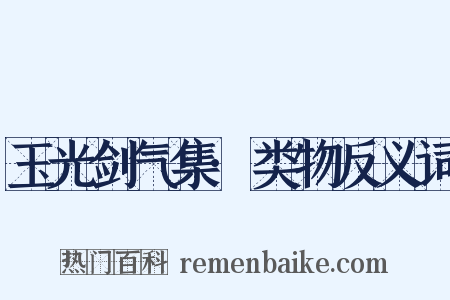 玉光剑气集·类物反义词是什么意思的图片